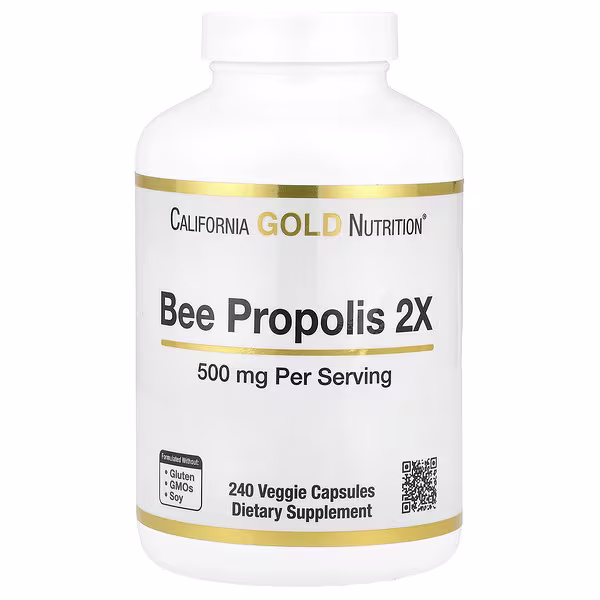 Bee Propolis 2x, Concentrated Extract, 500 Mg, 240 Veggie Capsules