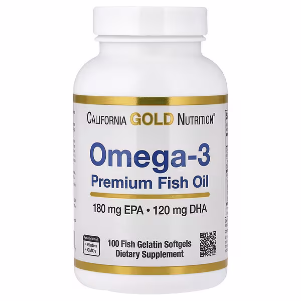 Omega-3 Premium Fish Oil, 100 Fish Gelatin Softgels (1,100 Mg Per Softgel)