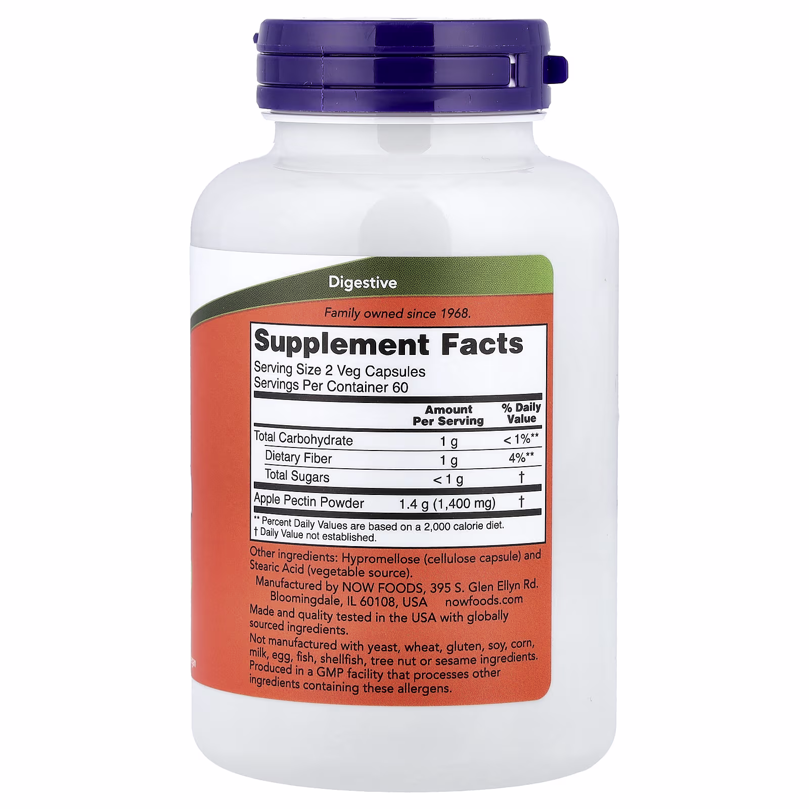Apple Pectin 0.7 G – 120 Veg Capsules
