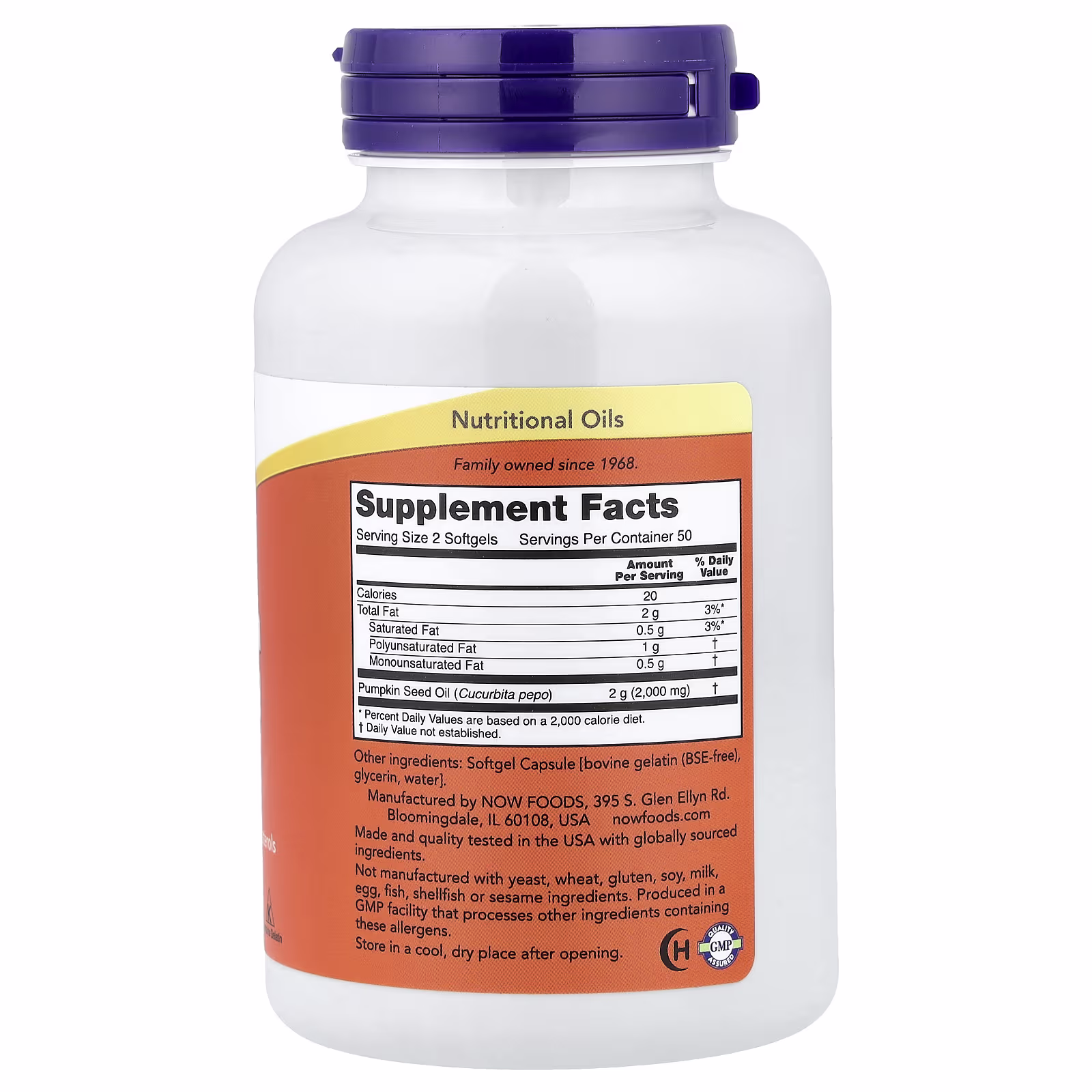 Pumpkin Seed Oil 1000 Mg – 100 Softgels