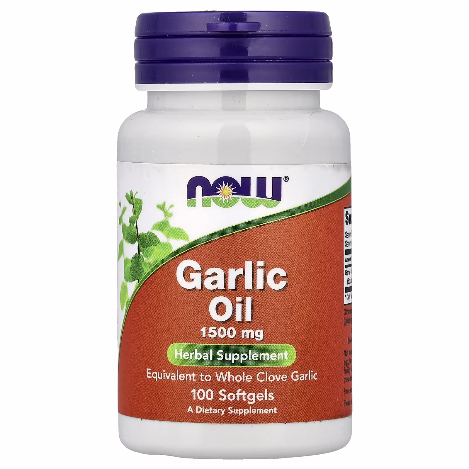 Garlic Oil, 1,500 Mg, 100 Softgels