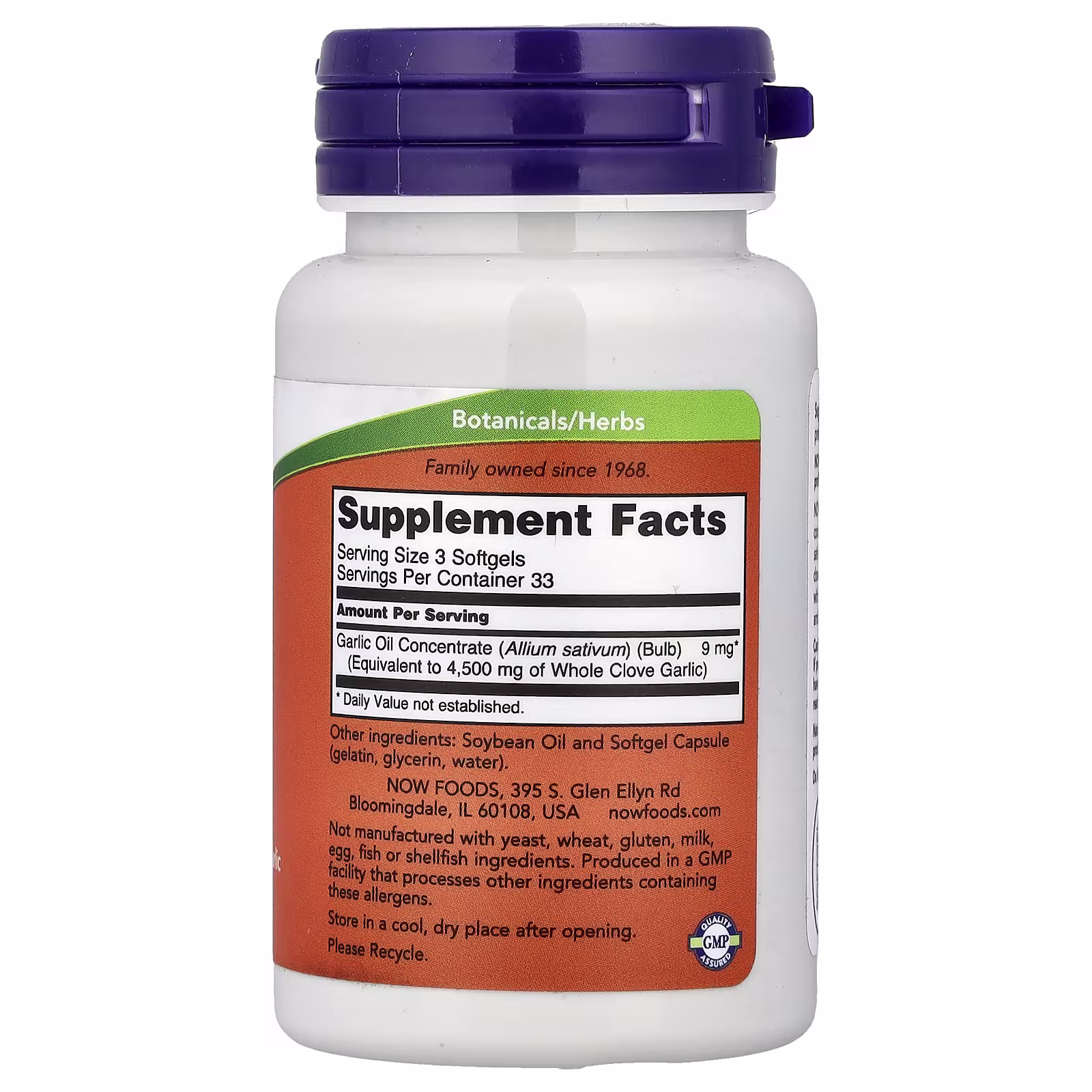Garlic Oil, 1,500 Mg, 100 Softgels