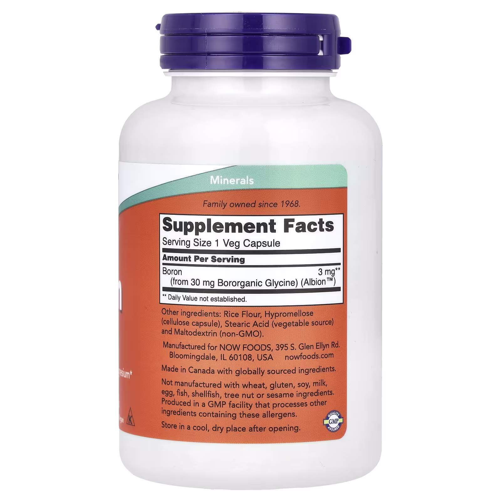 Boron, 3 Mg, 250 Veg Capsules