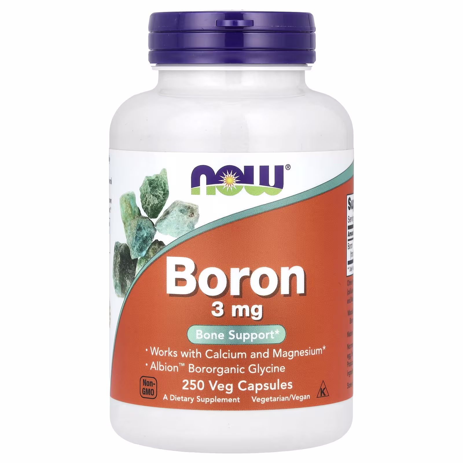 Boron, 3 Mg, 250 Veg Capsules