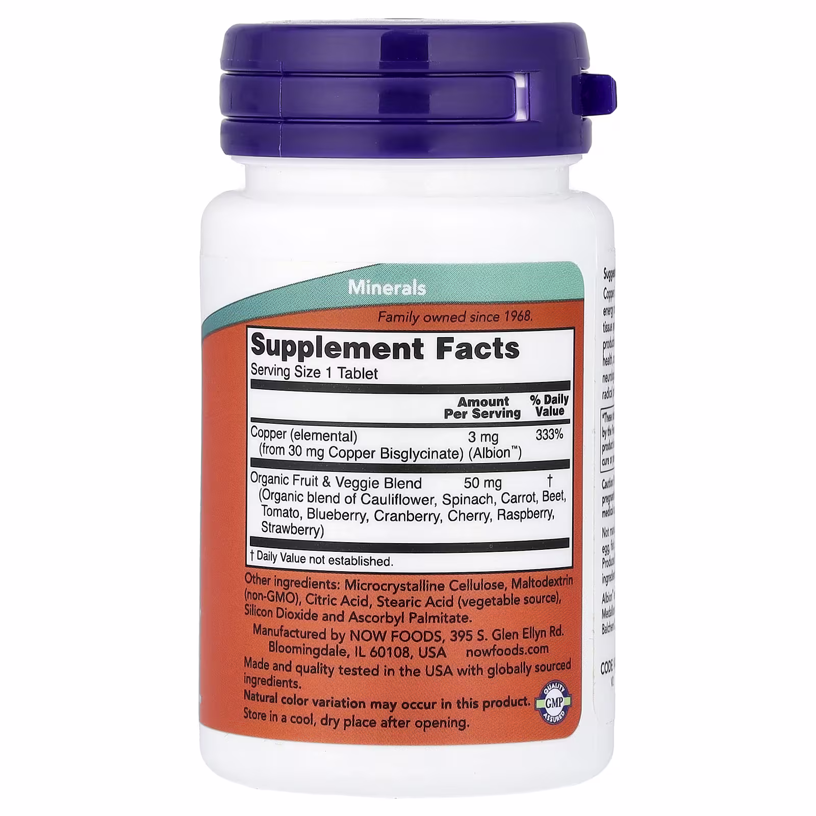 Copper Glycinate, 120 Tablets