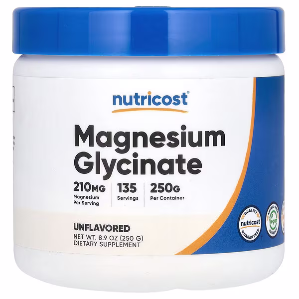 Magnesium Glycinate, Unflavored , 8.9 Oz