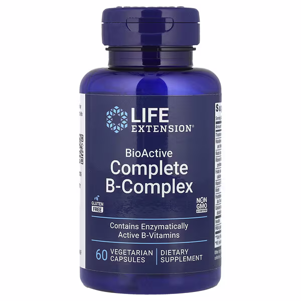 Bioactive Complete B-complex, 60 Vegetarian Capsules