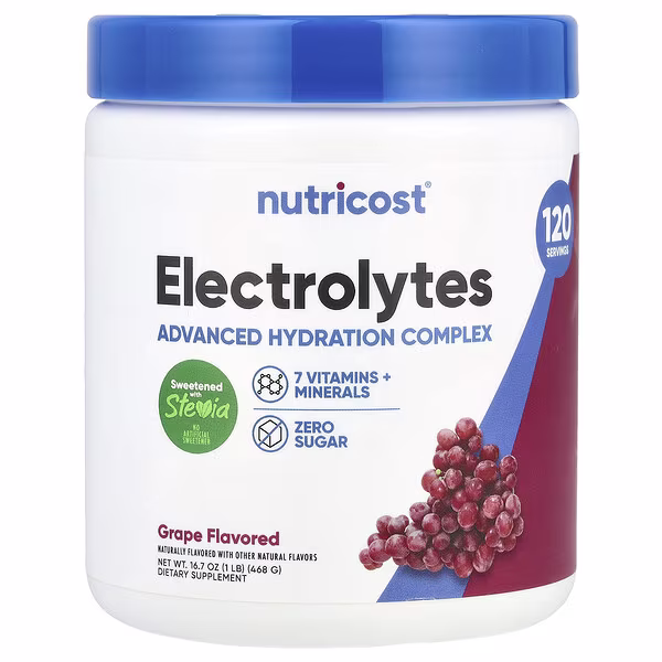 Electrolytes, Advanced Hydration Complex, Grape, 1 Lb (468 G)