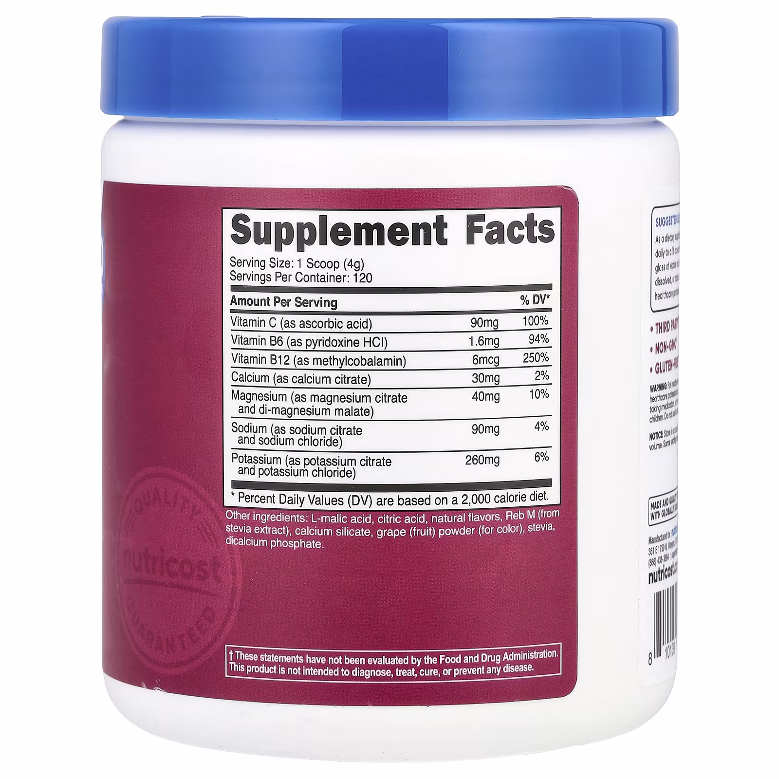 Electrolytes, Advanced Hydration Complex, Grape, 1 Lb (468 G)