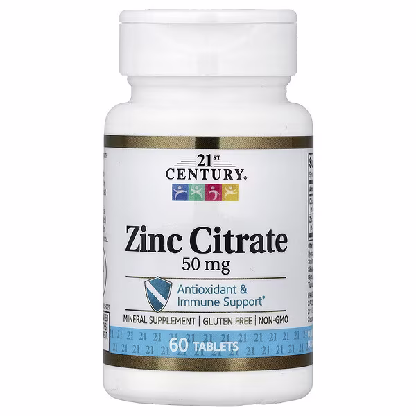 Zinc Citrate, 50 Mg, 60 Tablets