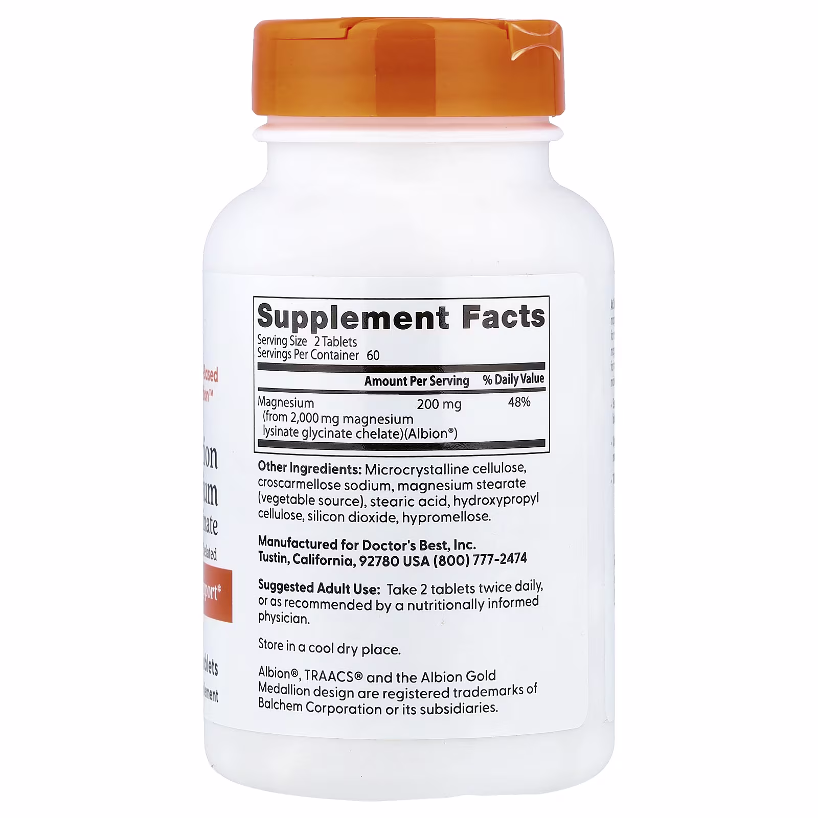 High Absorption Magnesium, 120 Tablets (100 Mg Per Tablet)