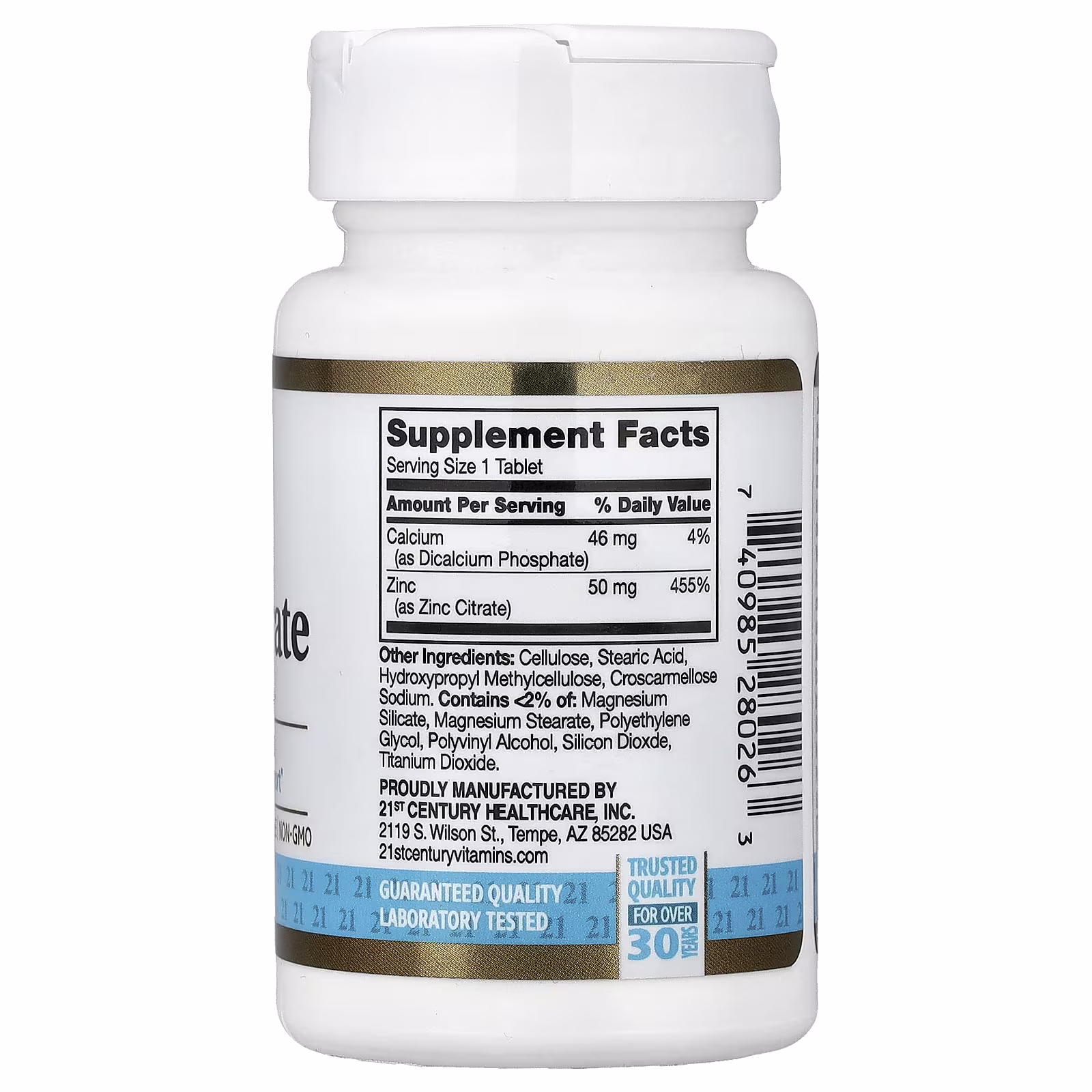 Zinc Citrate, 50 Mg, 60 Tablets