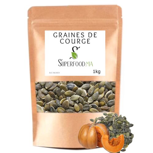 Graine De Courge Crues, Séchées, Décortiquées Riches En Magnésium