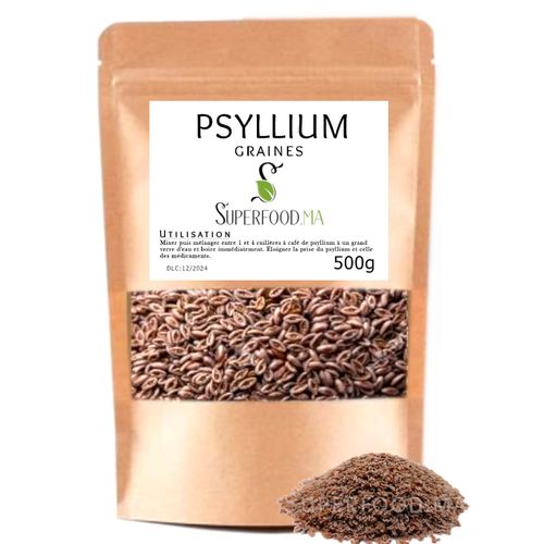 Graines Psyllium Blond Probiotic Ispaghul, Probiotique Intestins Colon