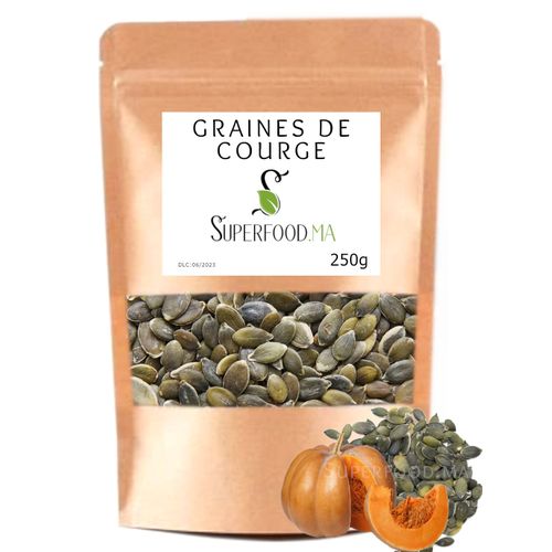 Graine De Courge Crues, Séchées, Décortiquées Riches En Magnésium