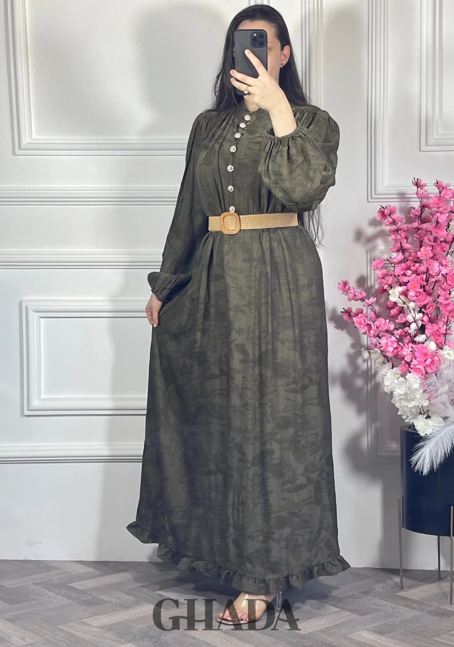 Robe Longue Avec Ceinture 