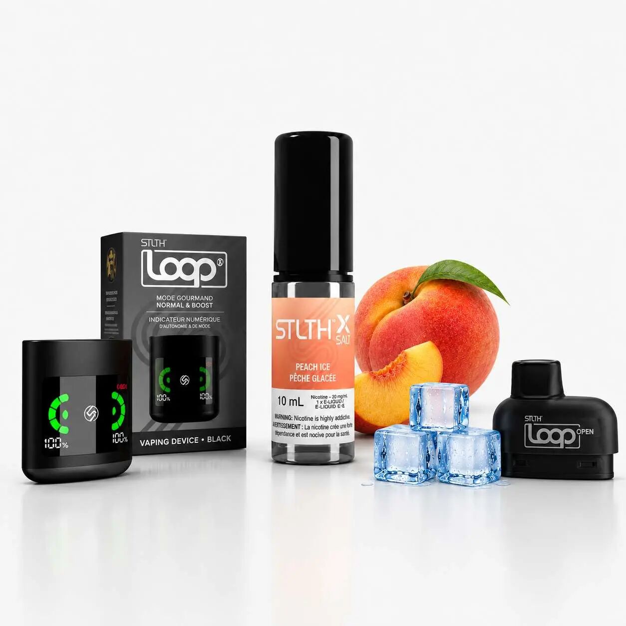 Starter Kit Loop 3 & Peach Ice 10ml 20mg