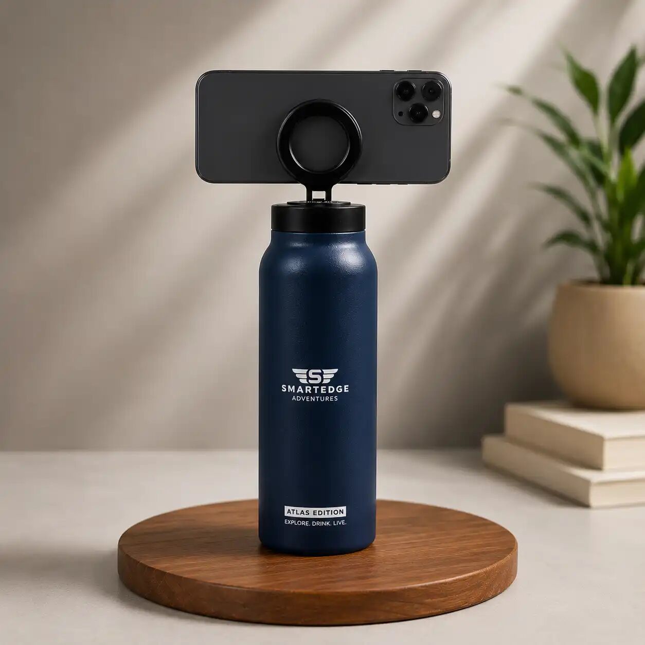 Bouteille Isotherme Atlas Edition Avec Support Téléphone Intégré thumbnail 1