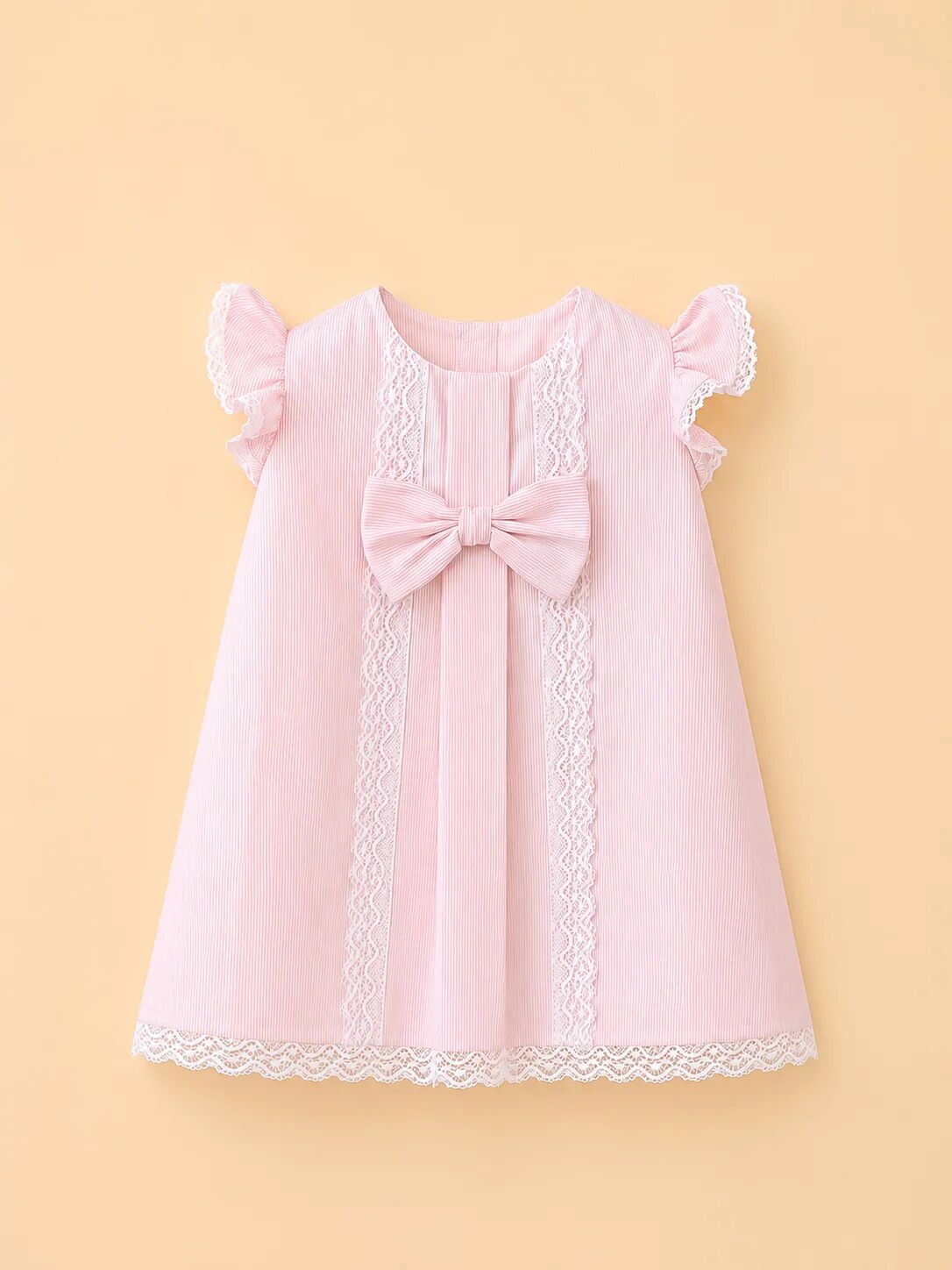 Robe Bébé Élégante À Dentelle Et Nœud