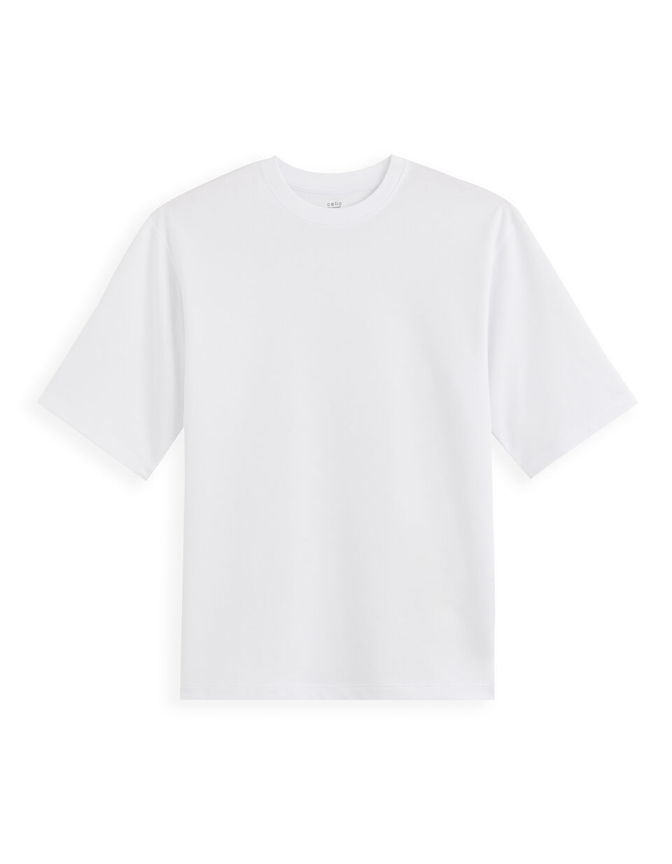 T-shirt infroissable over size col rond thumbnail 4