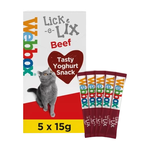 Lick-e-lix With Beef Cat Treats (5x15g)