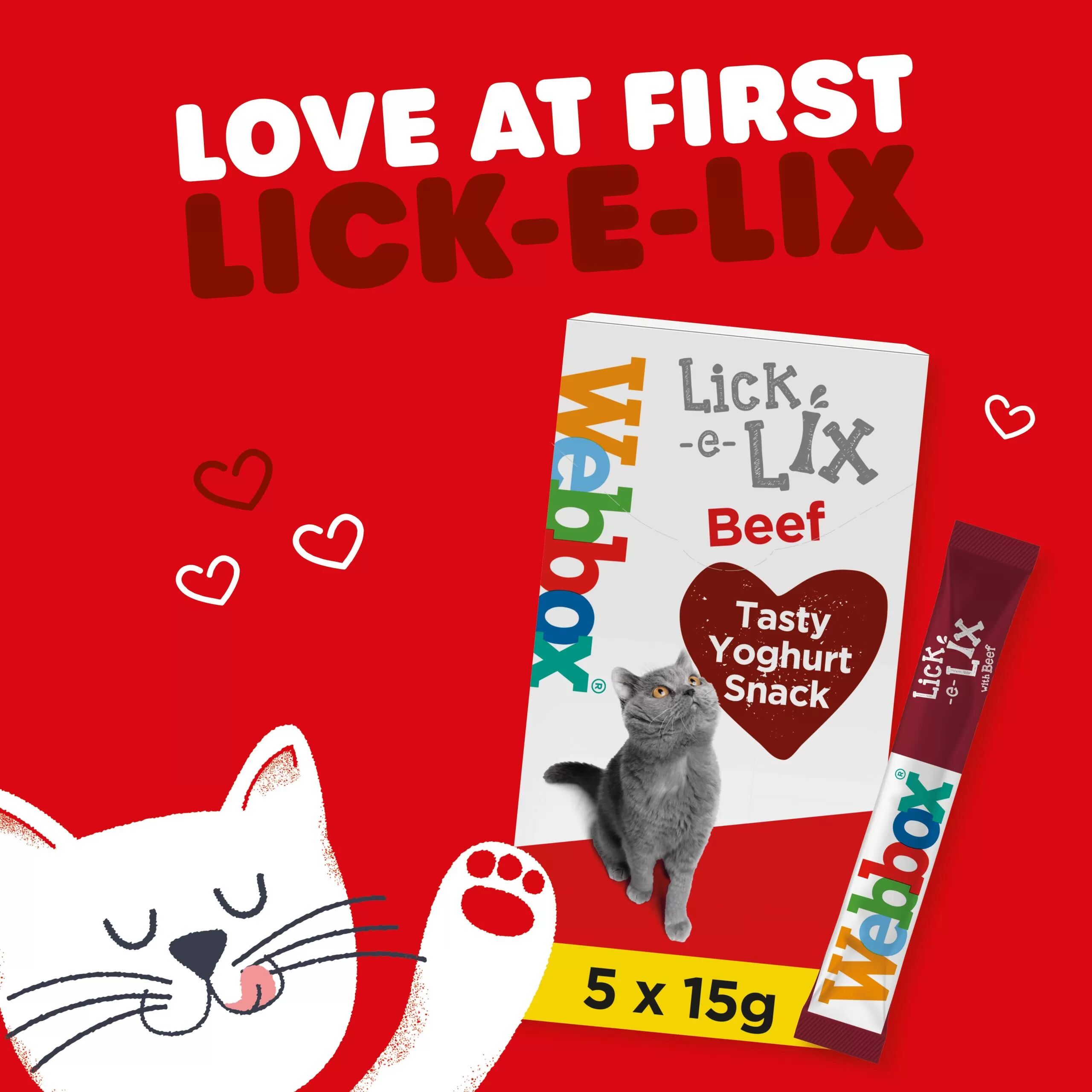 Lick-e-lix With Beef Cat Treats (5x15g) thumbnail 3