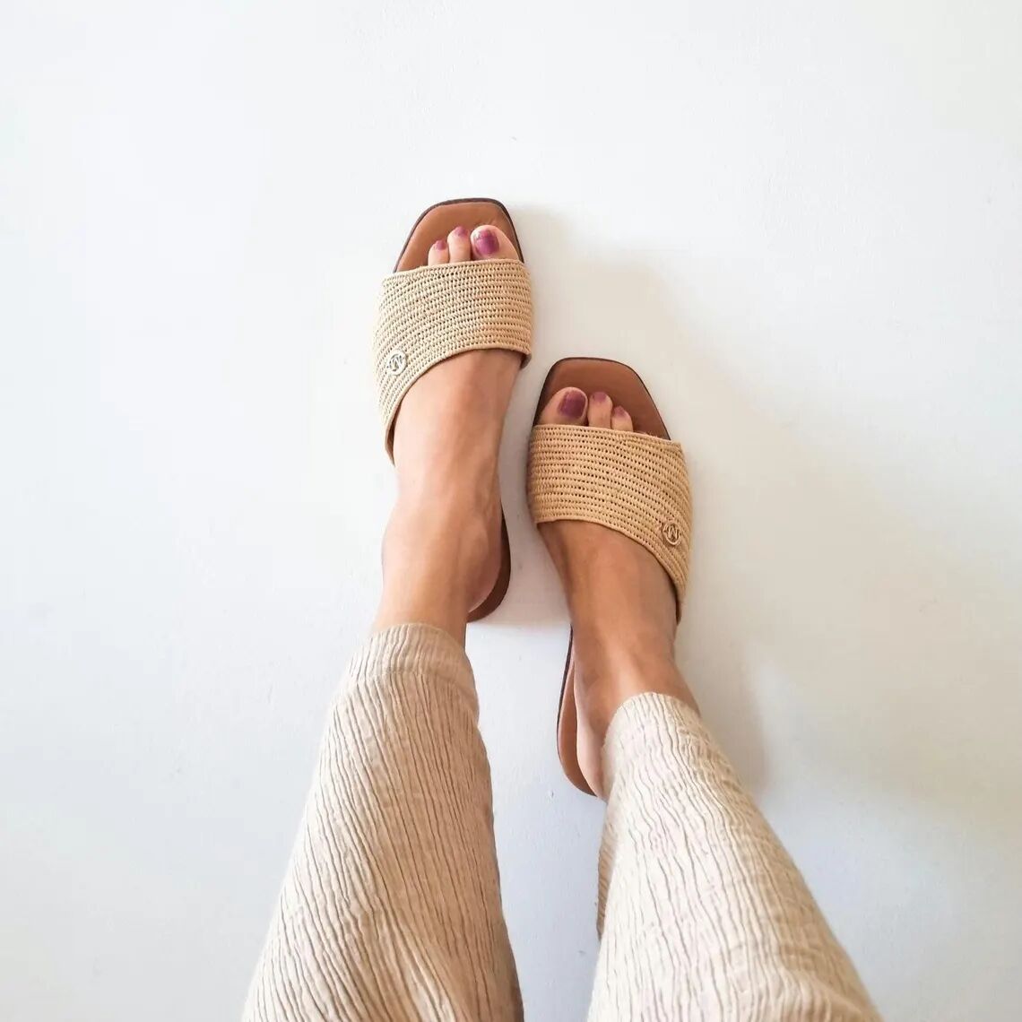 Eve Raffia Sandlas