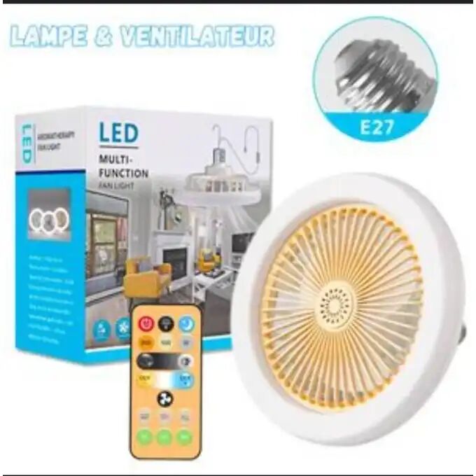 Ventilateur De Plafond Encastré Moderne À 3 Vitesses Led E27 30w Avec Télécommande thumbnail 3