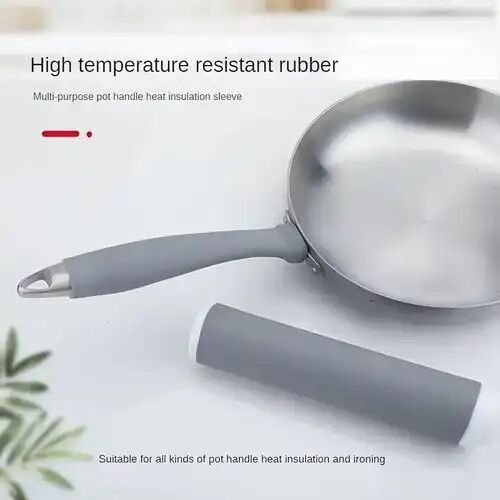 Manchons De Poignée De Poêle Chaude En Silicone Résistant À La Chaleur, Antidérapants Et Lavables Pour Cuisine