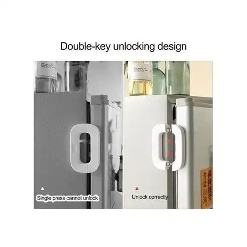 Serrure De Porte De Réfrigérateur, Lot De 2, Sans Outils Ni Perçage 