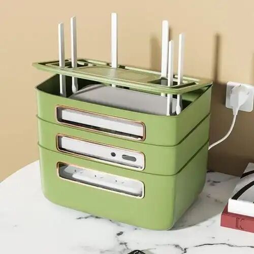 Boîte De Rangement Multicouche Pour Routeur Sans Fil ( Couleur Aléatoire ) thumbnail 3