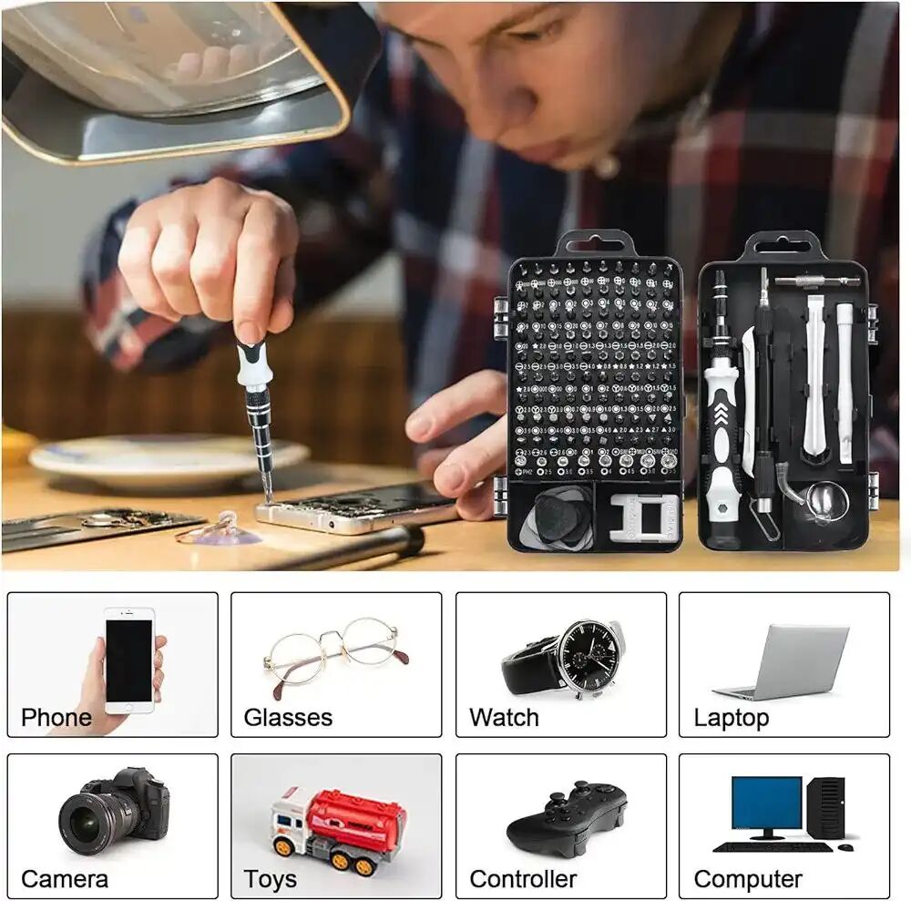 Tournevis De Précision Boite 115 En 1 Réparation Téléphone Pc Bricolage