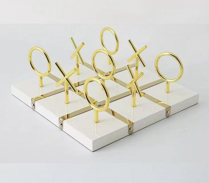 Jeux Xo Décoratif En Bois Et Métal Inoxydable