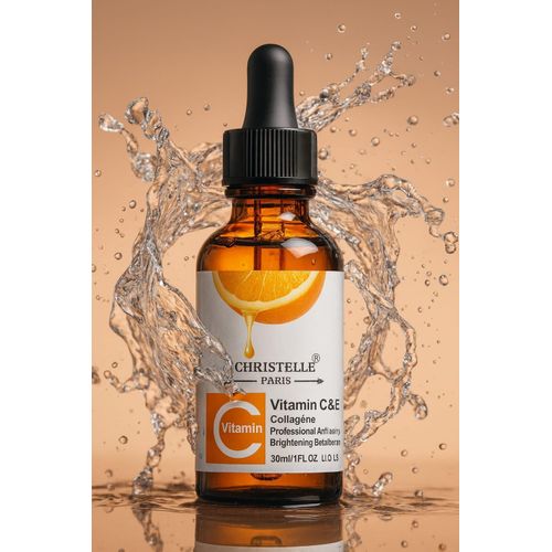 Christelle Paris Sérum Vitamine C +e+collagen Antirides Antiâge Pour Blanchiment De Peau Naturelle