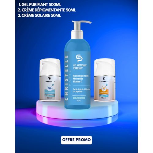 Pack De 3 : Nettoyant 500ml, Éclaircissant 50ml, Anti-taches Brunes Et Protection 50ml
