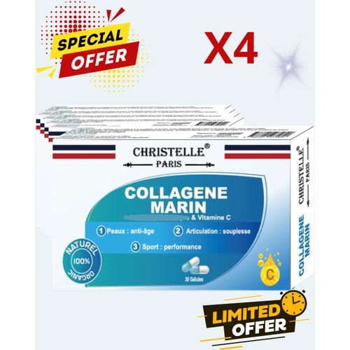 Pack X4 Collagène Marin Pour La Bonne Santé Des Cheveux