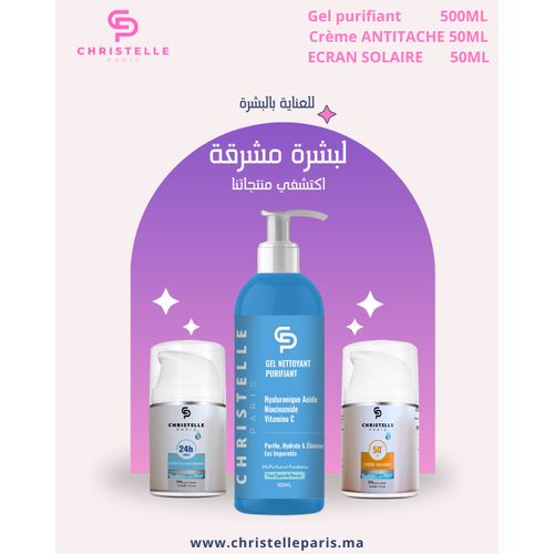 Pack De 3 : Nettoyant 500ml, Éclaircissant 50ml, Anti-taches Brunes Et Protection 50ml