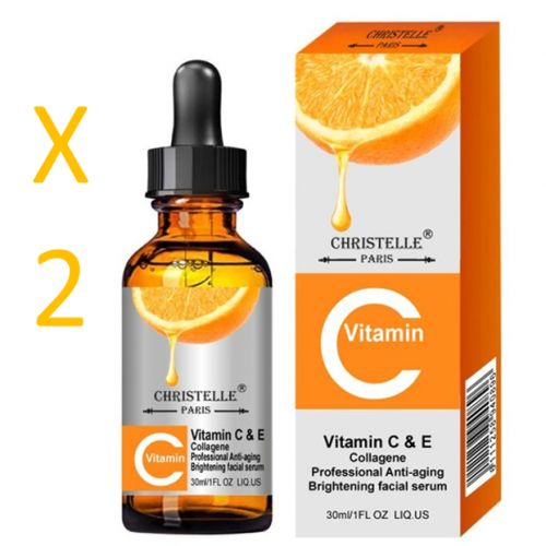 2x Sérum Vitamine C & E Collagène Anti-rides Anti-âge Pour Blanchiment De Peau