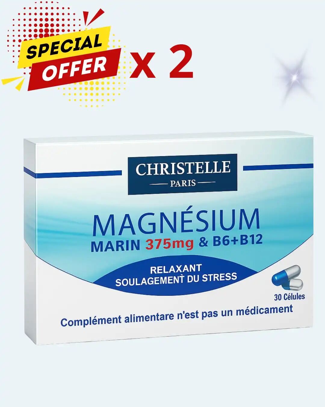 Magnésium Pack 2 Boites, Relaxation, Soutien Sommeil & Équilibre, Stress Fatigue