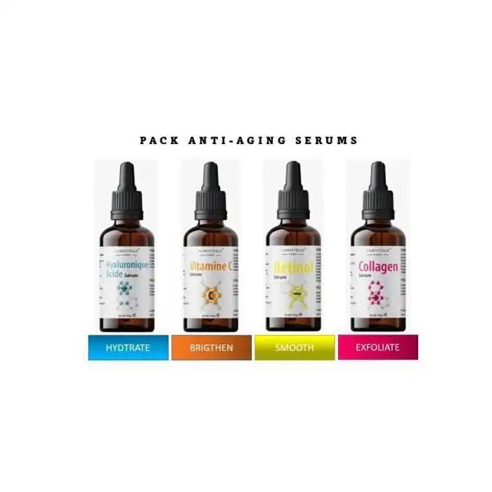 Pack 4 Sérums – Acide Hyaluronique, Vitamine C, Rétinol & Collagèn thumbnail 2