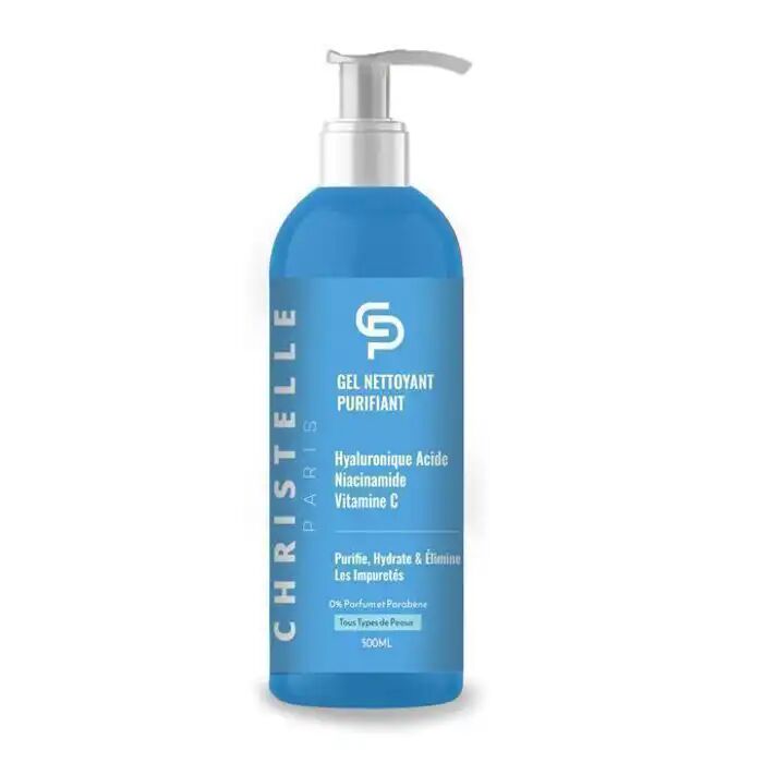 Gel Nettoyant Hydratant - Vitamine C, Niacinamide Et Hyaluronique Acide Pour Le Visage Sans Parfum Sans Paraben, 500 Ml