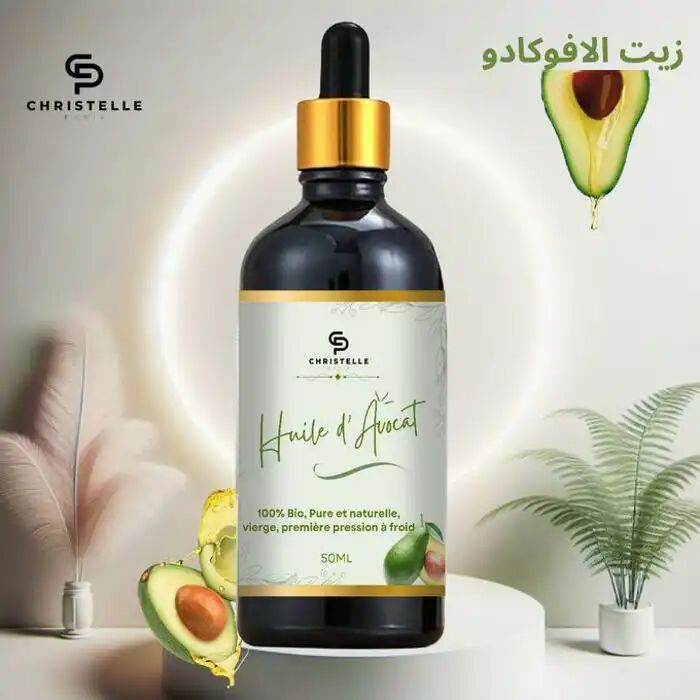 Huile D'avocat Bio Soin Visage Et Corps Lisse Le Contour Des Yeux Stop Les Rides Réduit Les Vergetures 100% Naturel,