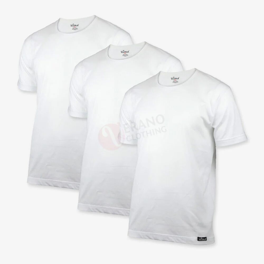 Toubkal Lot 3 T-shirts Blanc 100% Coton thumbnail 2