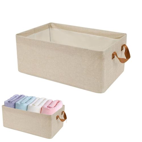 Boîte De Rangement Avec Poignées, Boîte De Rangement Pliable, Boîte De Rangement Pour Vêtements thumbnail 1