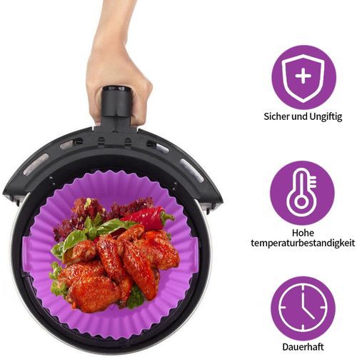 Lot De 2 Moule De Cuisson En Gel De Silicone De Qualité Alimentaire Pour Air Fryer