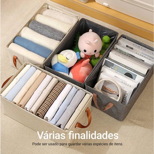 Boîte De Rangement Avec Poignées, Boîte De Rangement Pliable, Boîte De Rangement Pour Vêtements thumbnail 3