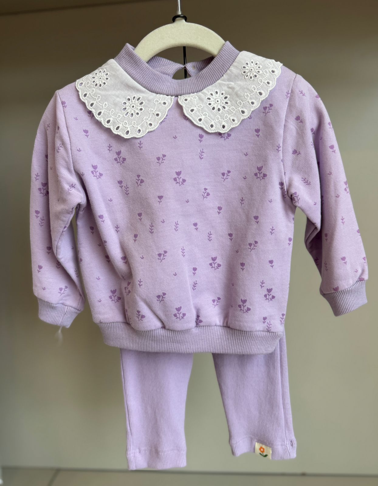 Ensemble Pantalon Col Dentelle thumbnail 1