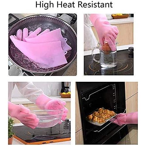 Gants De Nettoyage En Silicone Multifonction, La Cuisine Et Le Ménage thumbnail 3