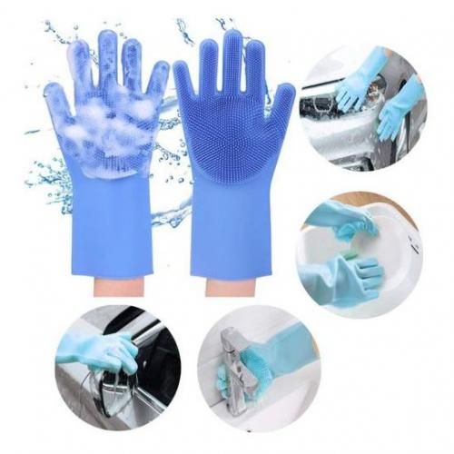 Lot De 2 Gants De Nettoyage En Silicone Multifonction, La Cuisine Et Le Ménage