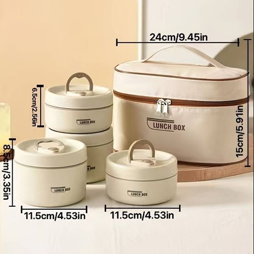 Lunch Box Isotherme Portable En Acier Inoxydable, Récipient Alimentaire Isolant